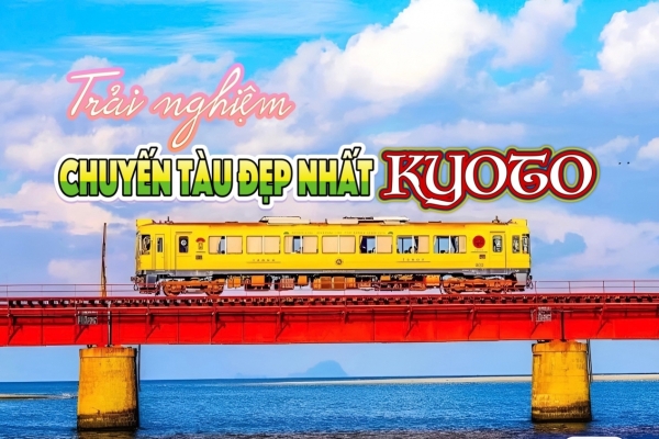 Khám phá Kyoto cổ kính trên chuyến tàu Tango Akamatsu đi trên biển, đẹp như truyện tranh