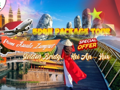Golden Bridge, Hoi An, Hue: 5D4N Tour Direct Flight from Kuala Lumpur - Special Offer