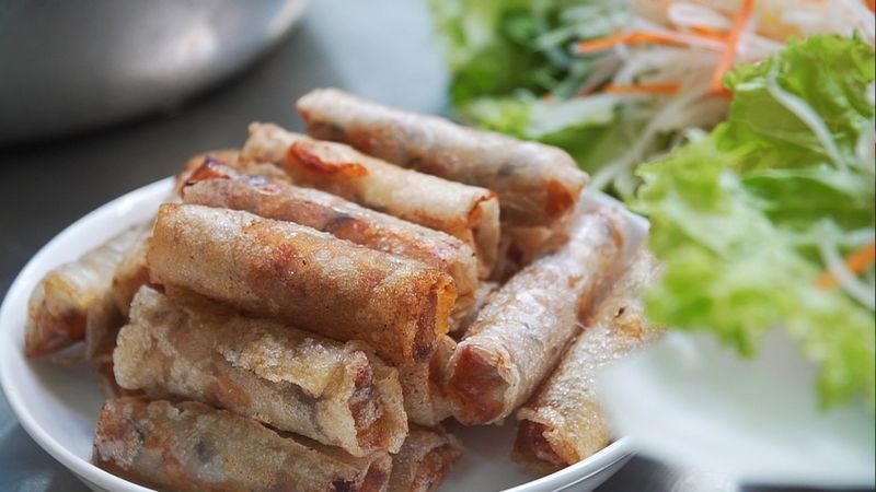cabbage fried spring rolls